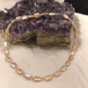 Genuine Stunning One ofA Kind Keshi Pearl Necklace